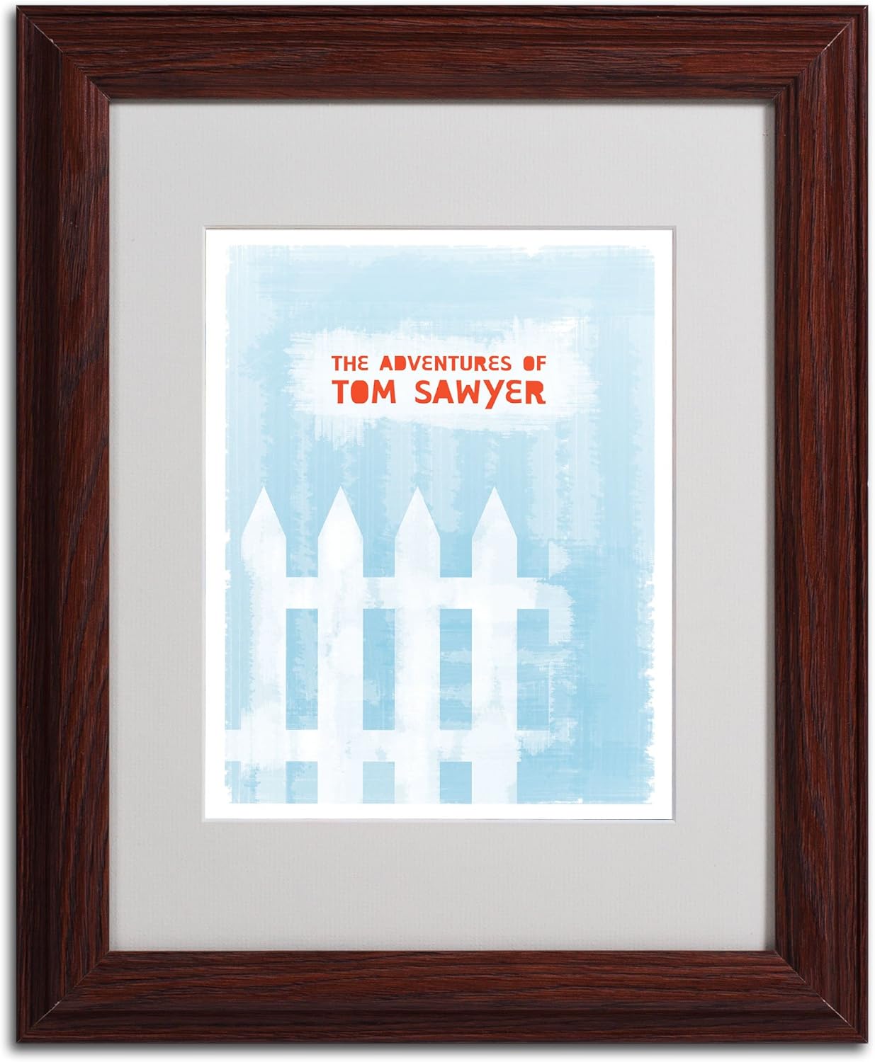 Tom Sawyer por Megan Romo – Lienzo decorativo para pared, marco de madera, 11 x 14 pulgadas