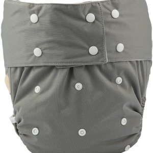 Pañal de tela para adultos, reutilizable, lavable, ajustable, para personas con incontinencia de discapacidad, Gris Pañal de tela para adultos, reutilizable, lavable, ajustable, para personas con incontinencia de discapacidad, Gris