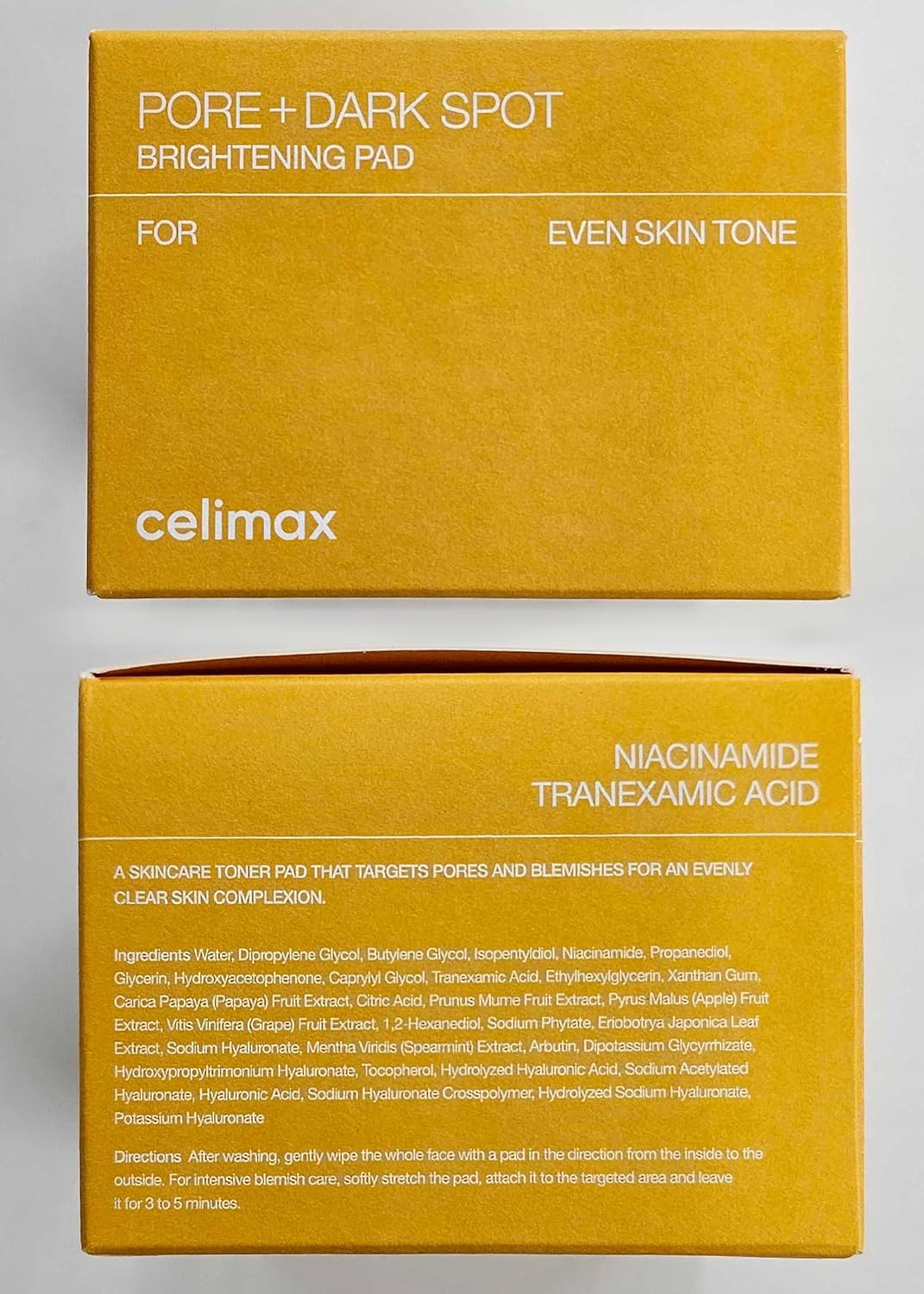 celimax Ji.Woo.Gae Pore+Dark Spot Brightening Pad  Almohadillas exfoliantes para poros dilatados, con ácido hialurónico, minimizador de poros, no
