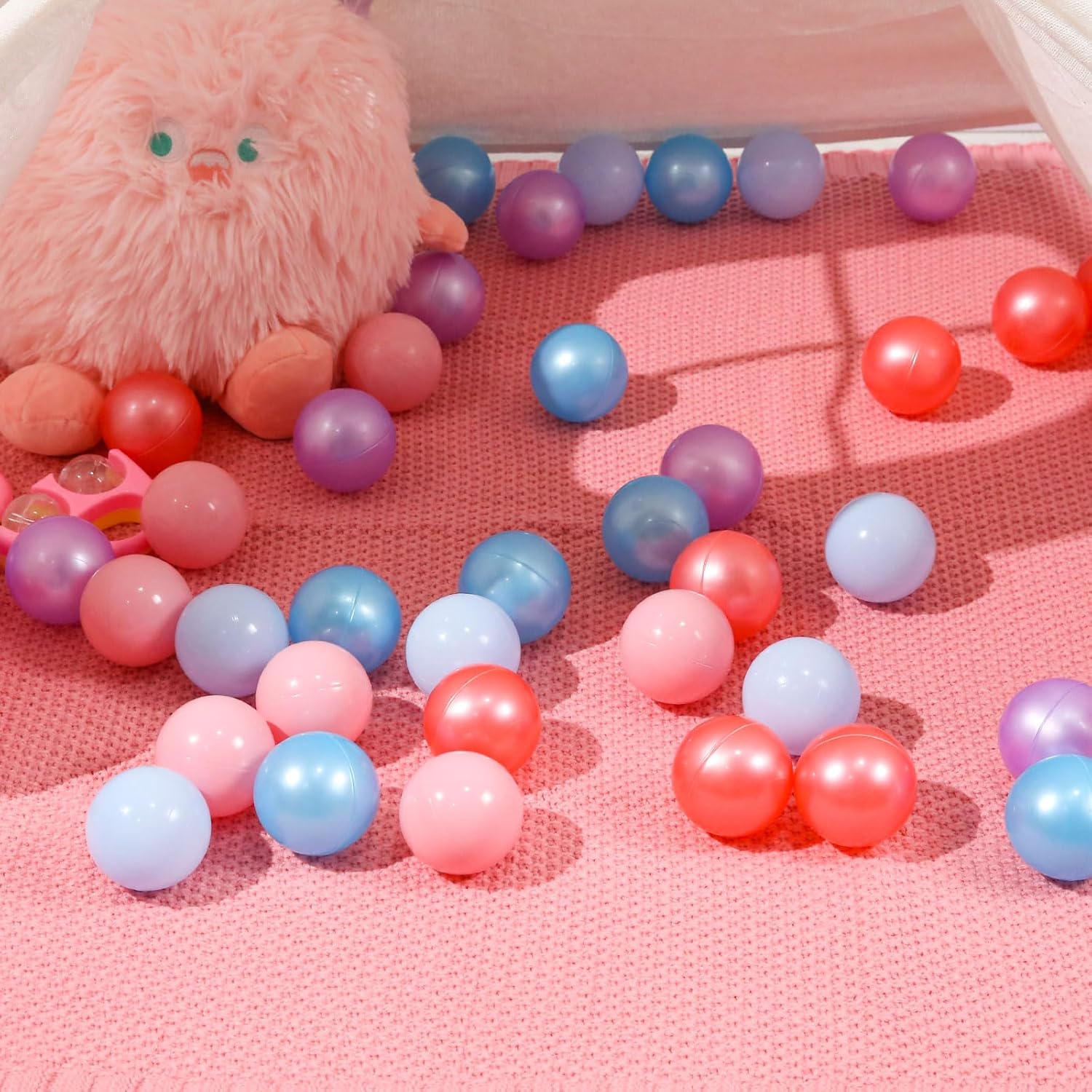 Pelotas para hoyos de bolas, sin ftalatos, sin BPA, bolas de plástico no tóxicas para niños y diversión para jugar