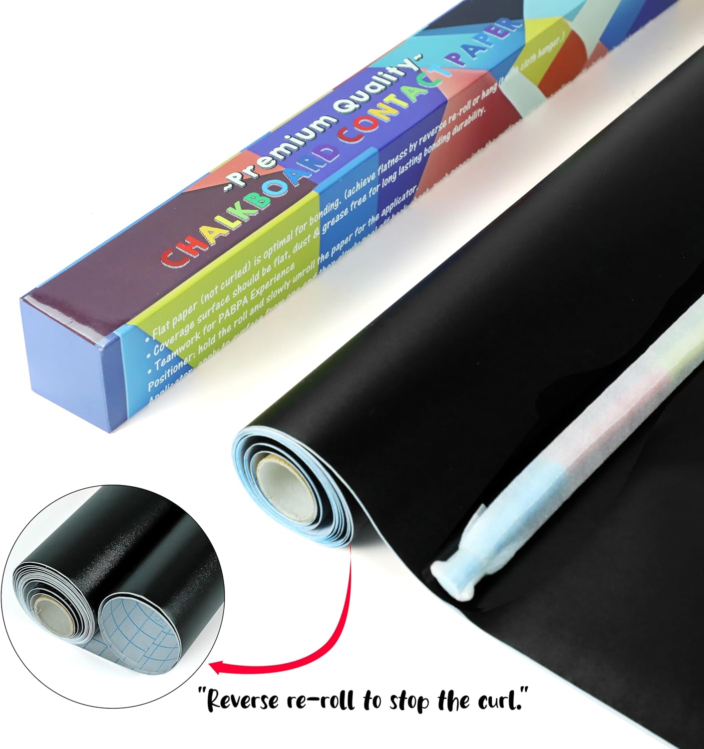 Rollo adhesivo de pizarra negra de borrado en seco, papel tapiz de pizarra para pegar y despegar con 10 tizas para pared, mesas, escuelas, hogar