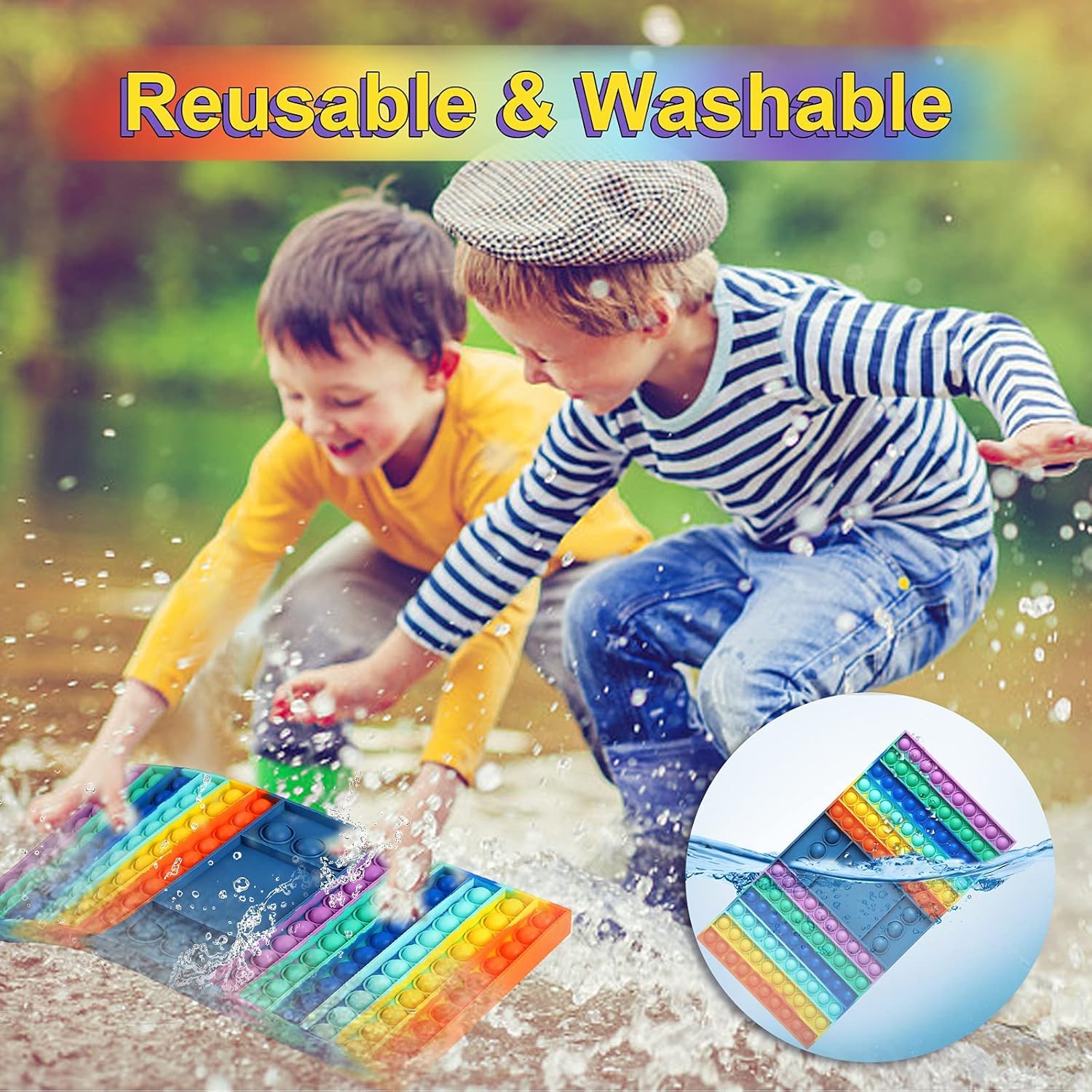 Juguete grande para ansiedad con dados, tablero de ajedrez arcoíris, juguete sensorial de burbujas de silicona para padres e hijos, niños grandes y