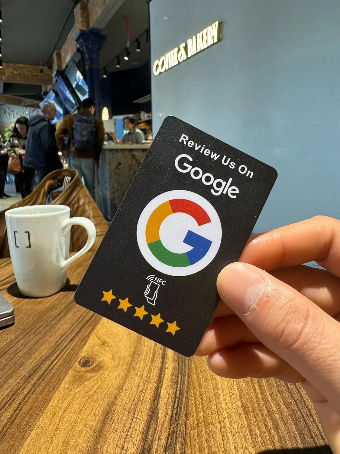 Revisa 10 tarjetas Tap Card, reutilizable Smart Tap NFC para revisiones instantáneas – iPhone y Android – Impulsa las reseñas comerciales rápidamente
