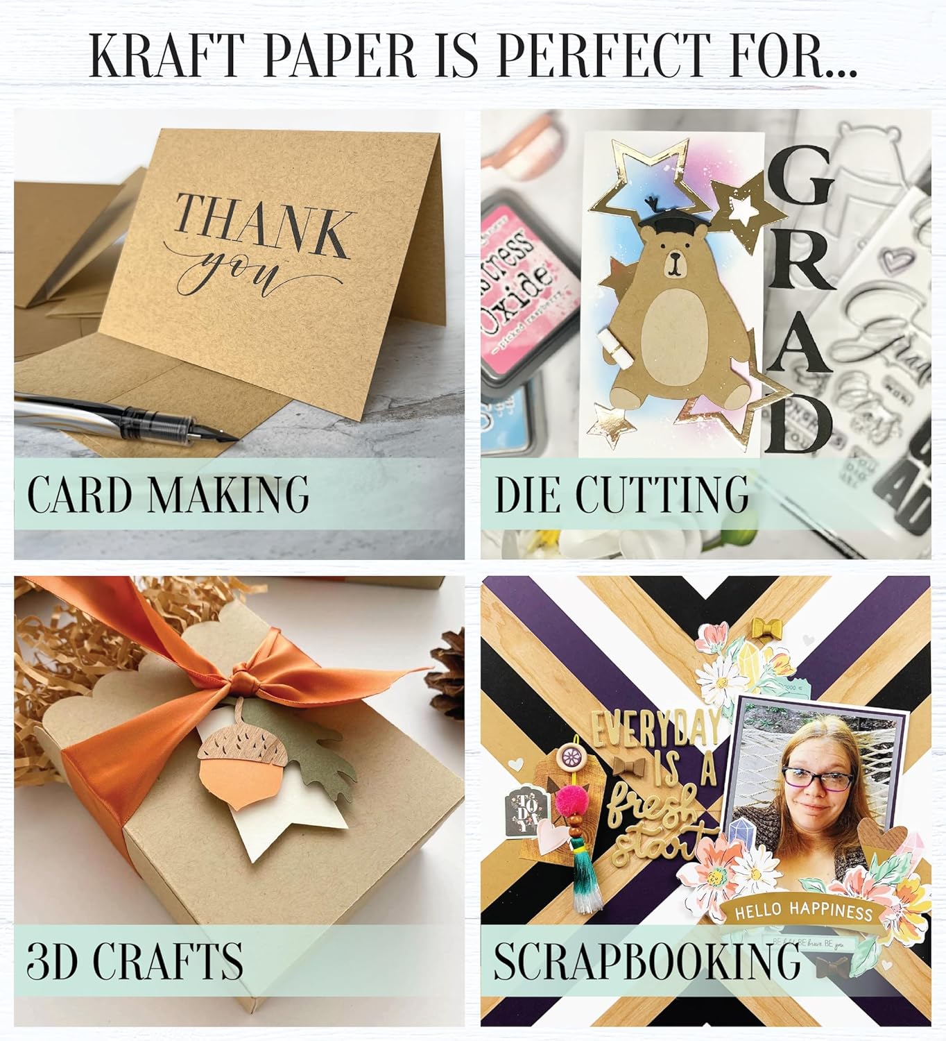Cardstock Warehouse – Bolsa de papel kraft color marrón, 8.5 x 11 pulgadas, 100 libras, 9.52 ozm, 100% papel de cartulina reciclado, 25 hojas