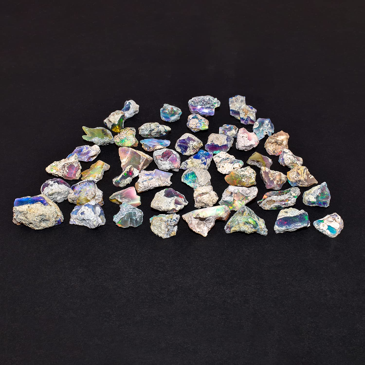 5pcs Raw Ethiopian Black Opal Gemstone Rough Opal Stone Chakra Healing Crystals DIY Jewelry Making Wire Wrapping Loose Supplies Wholesale October