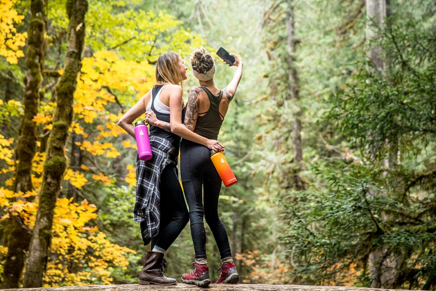 HYDRO CELL – Botella de agua con aislamiento térmico de acero inoxidable con pajilla, para bebidas frías y calientes, termo deportivo con tapón con