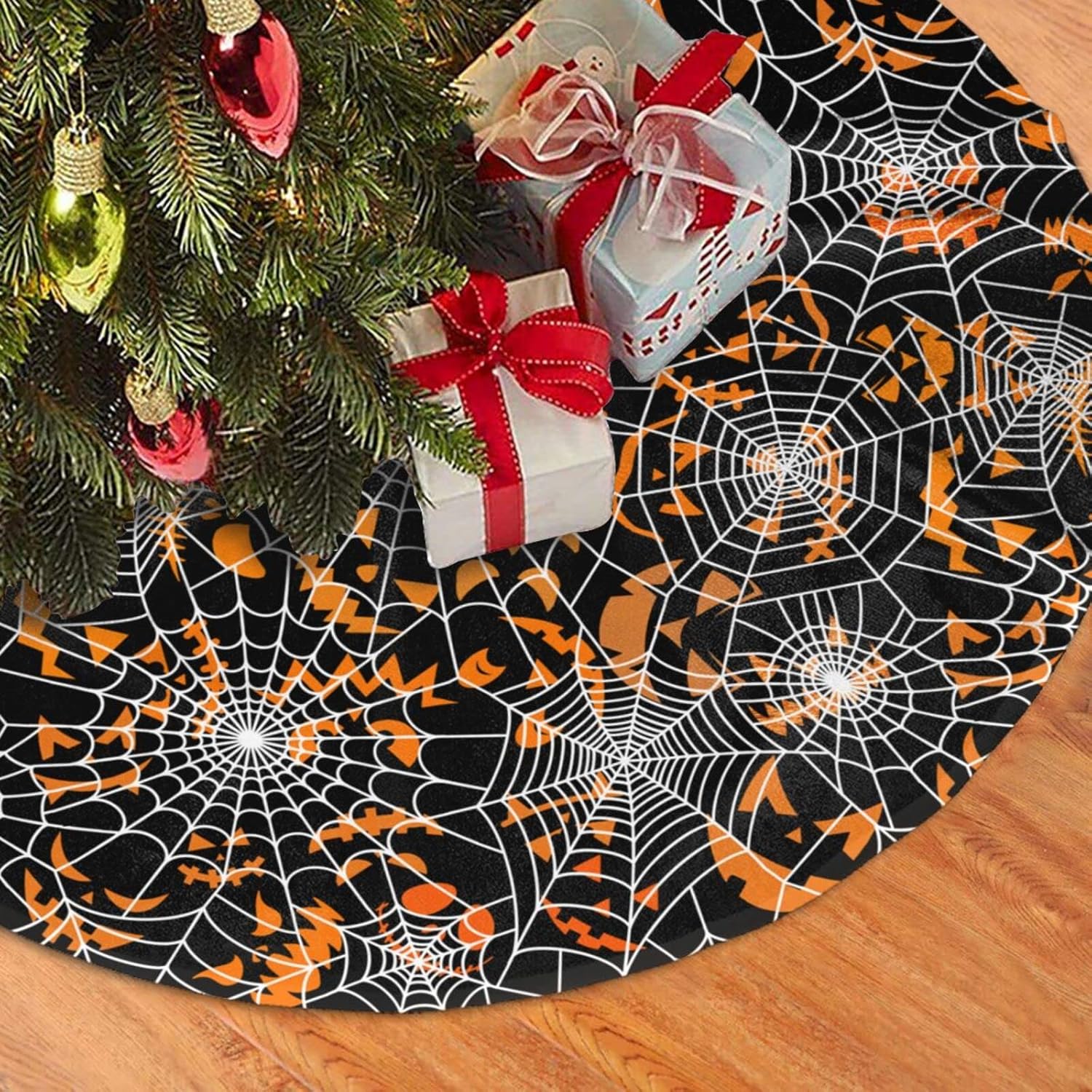 Falda para árbol de Navidad de 36 pulgadas, diseño de piruleta de Halloween, suministros de accesorios para festivales de Navidad, suministros de
