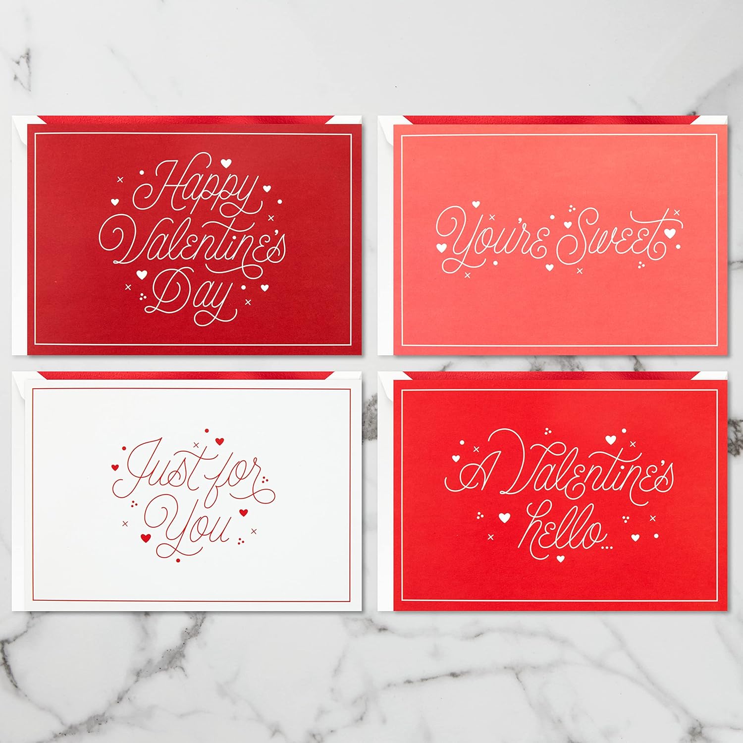 Hallmark Signature Paper Wonder Pop Up – Tarjetas de San Valentín (4 tarjetas con sobres)