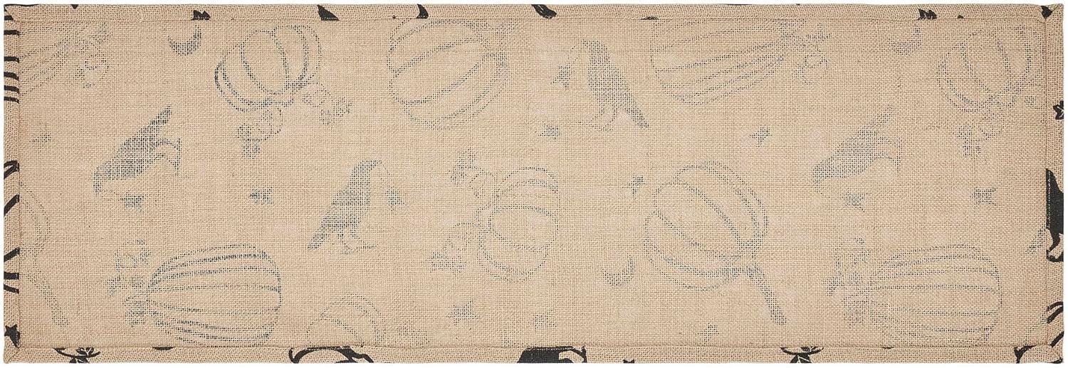 VHC Brands Raven Harvest – Camino rústico de yute de arpillera de 12 x 36 pulgadas