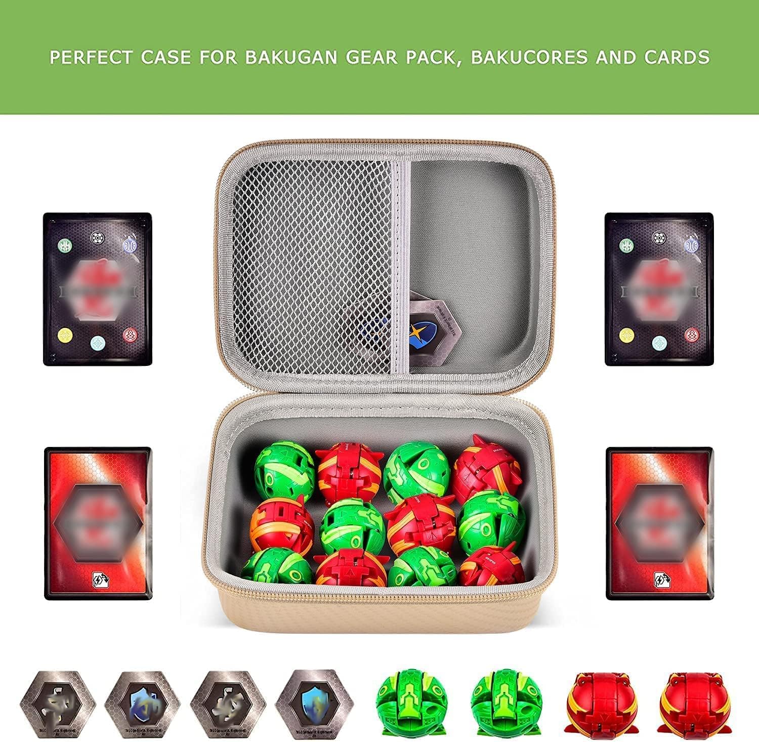 ALKOO Caja de almacenamiento de juguetes compatible con Bakugan Battle Planet, 12 unidades, funda para juguetes Bakugan 2023para BakuCorespara