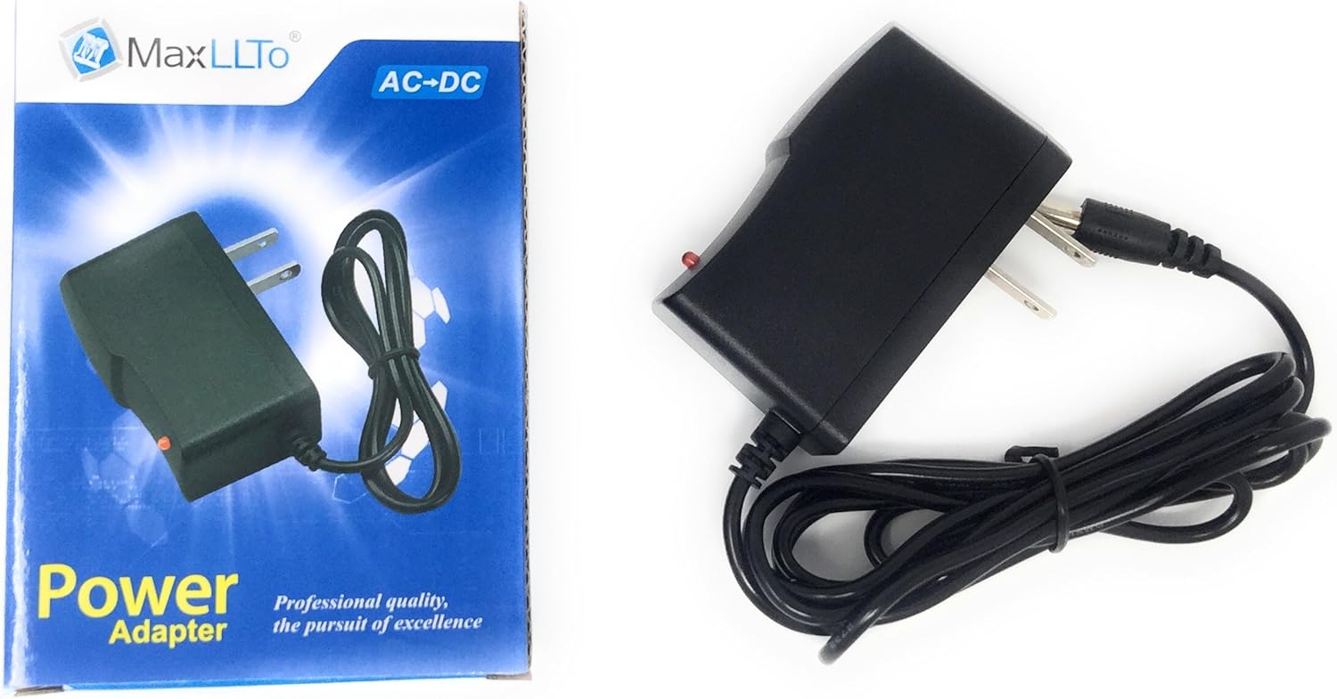 Power Supply Adapter 9V, MaxLLTo AC 100-240V to DC 9V Transformers, 1 Amp, 2.1mm X 5.5mm Charger Cord for Roland Boss Space Echo RE-20 Wall Charger