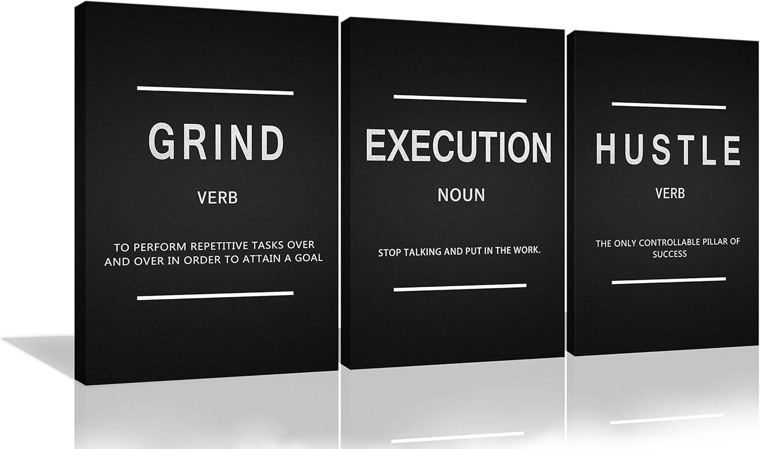 Urttiiyy – 3 pósteres de arte inspirador, impresión en lienzo con citas de motivacionales, ideales para la decoración de paredes de oficina y hogar,