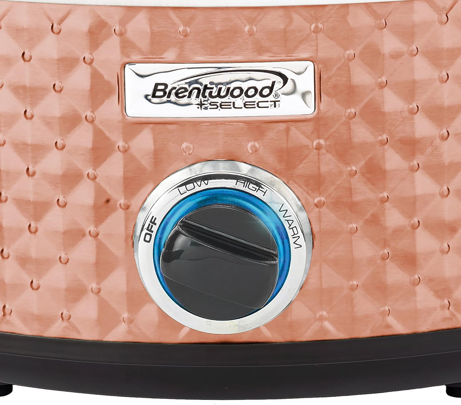 Brentwood Select Olla de cocción lenta, 7 cuartos de galón, cobre