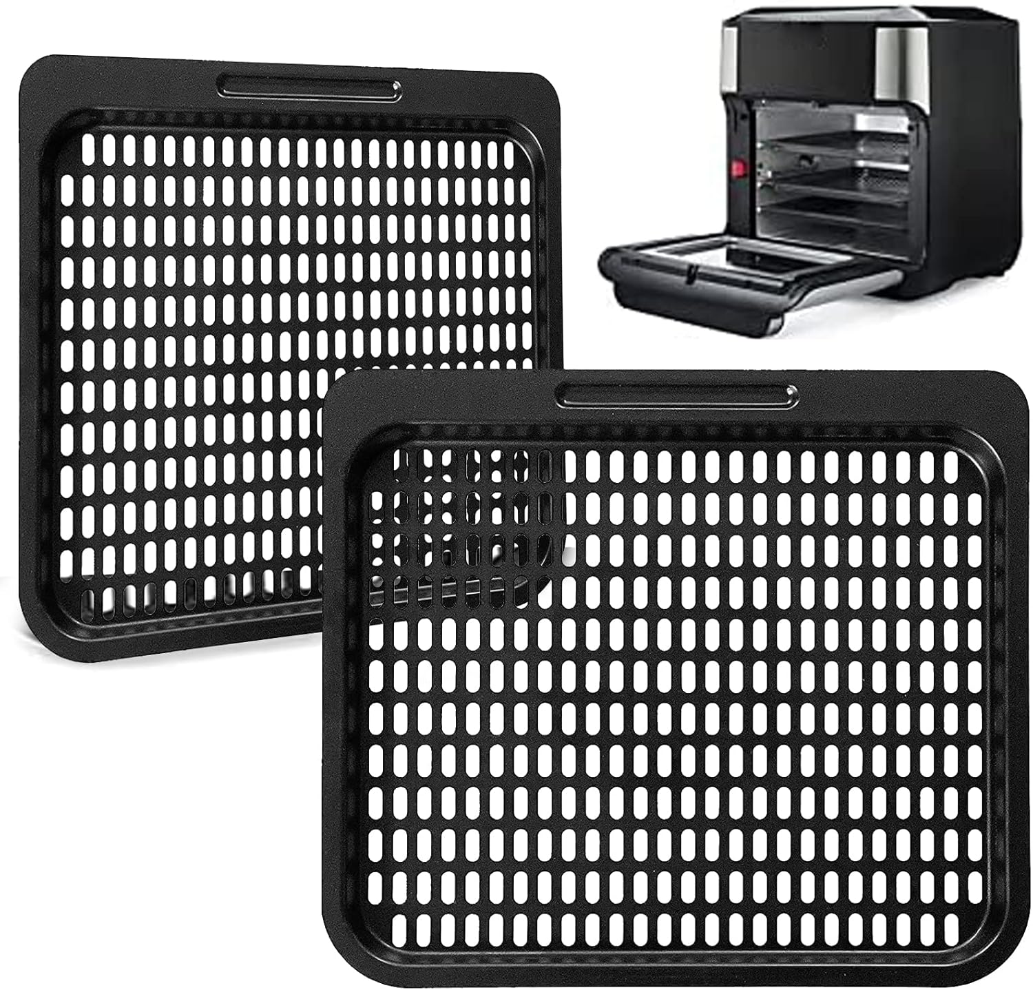 2 piezas de repuesto de bandeja de cocina, rejilla de cocina de malla de 10 cuartos de galón, accesorios para freidora de aire Instant Vortex,