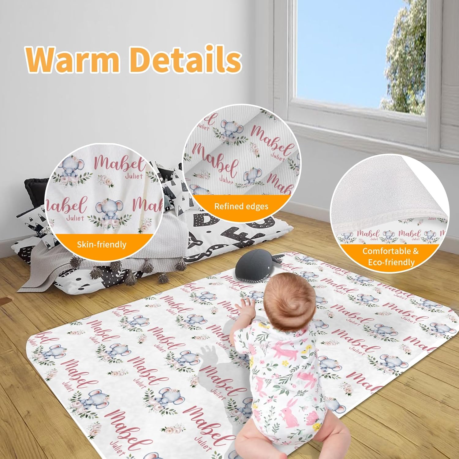 Funda impermeable personalizada para cambiador, tapete portátil para cambiador de pañales para padres de bebé, regalo personalizado, nombre rosa,