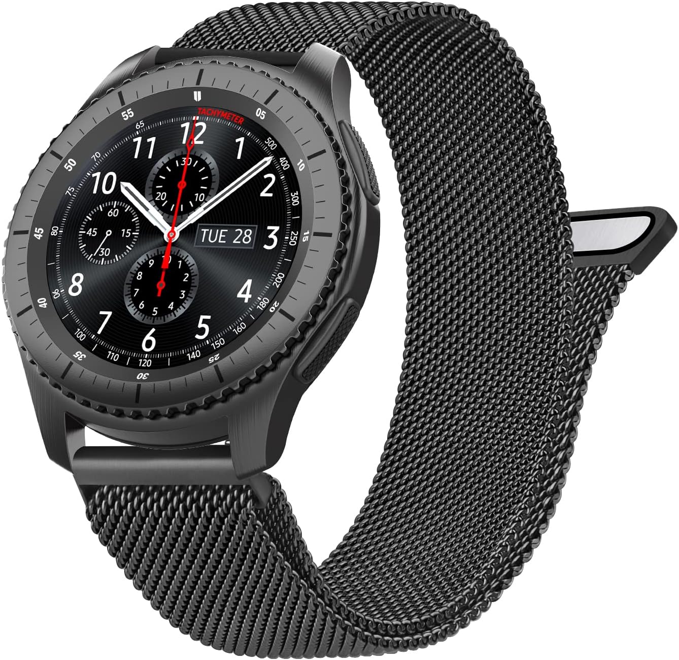 Meliya Bandas para Samsung Gear S3 FrontierClassic Bandas para mujeres y hombres, banda de repuesto de metal de acero inoxidable de 0.866 in para