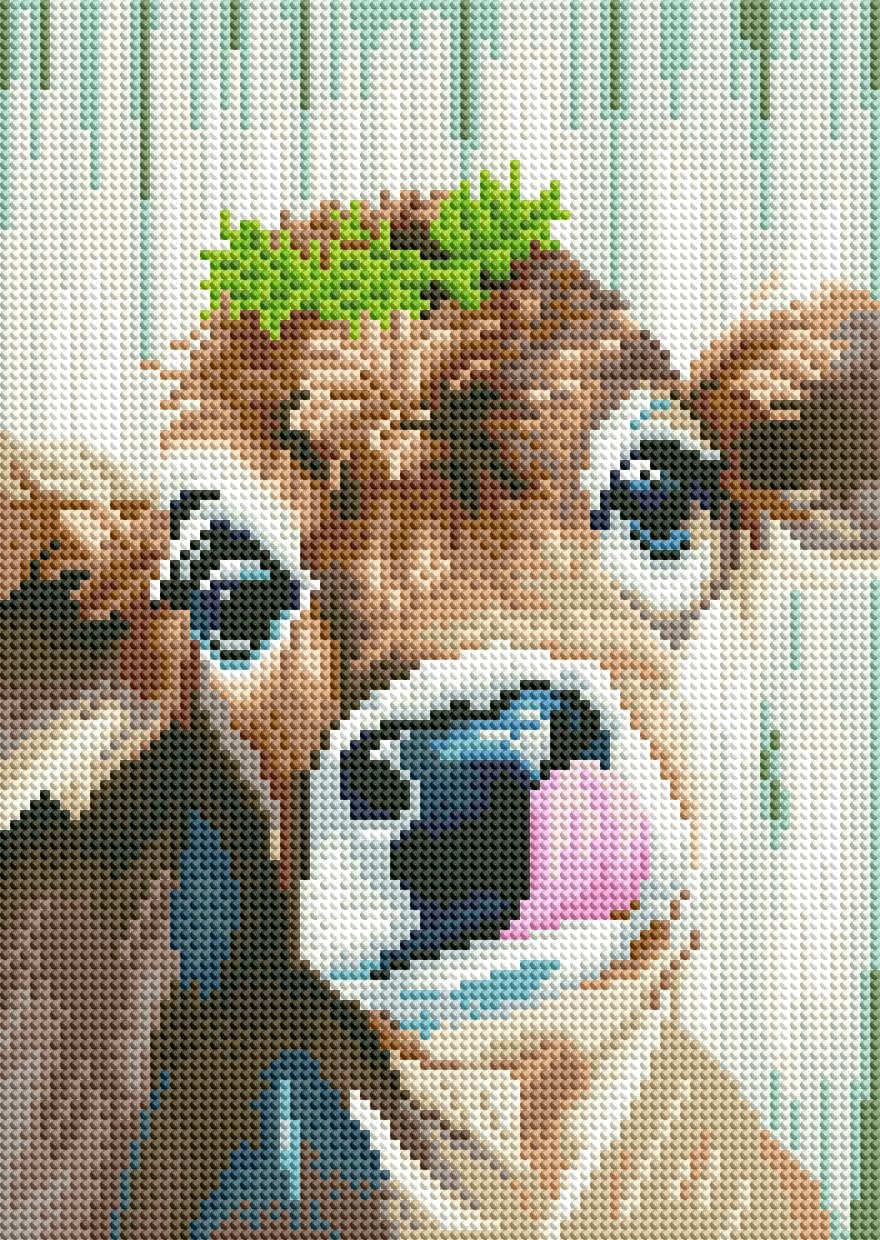 PASSDONE Arte de diamante de vaca colorido DIY 5D vaca diamante kits de pintura para adultos pintura de diamante vaca taladro completo arte arte por