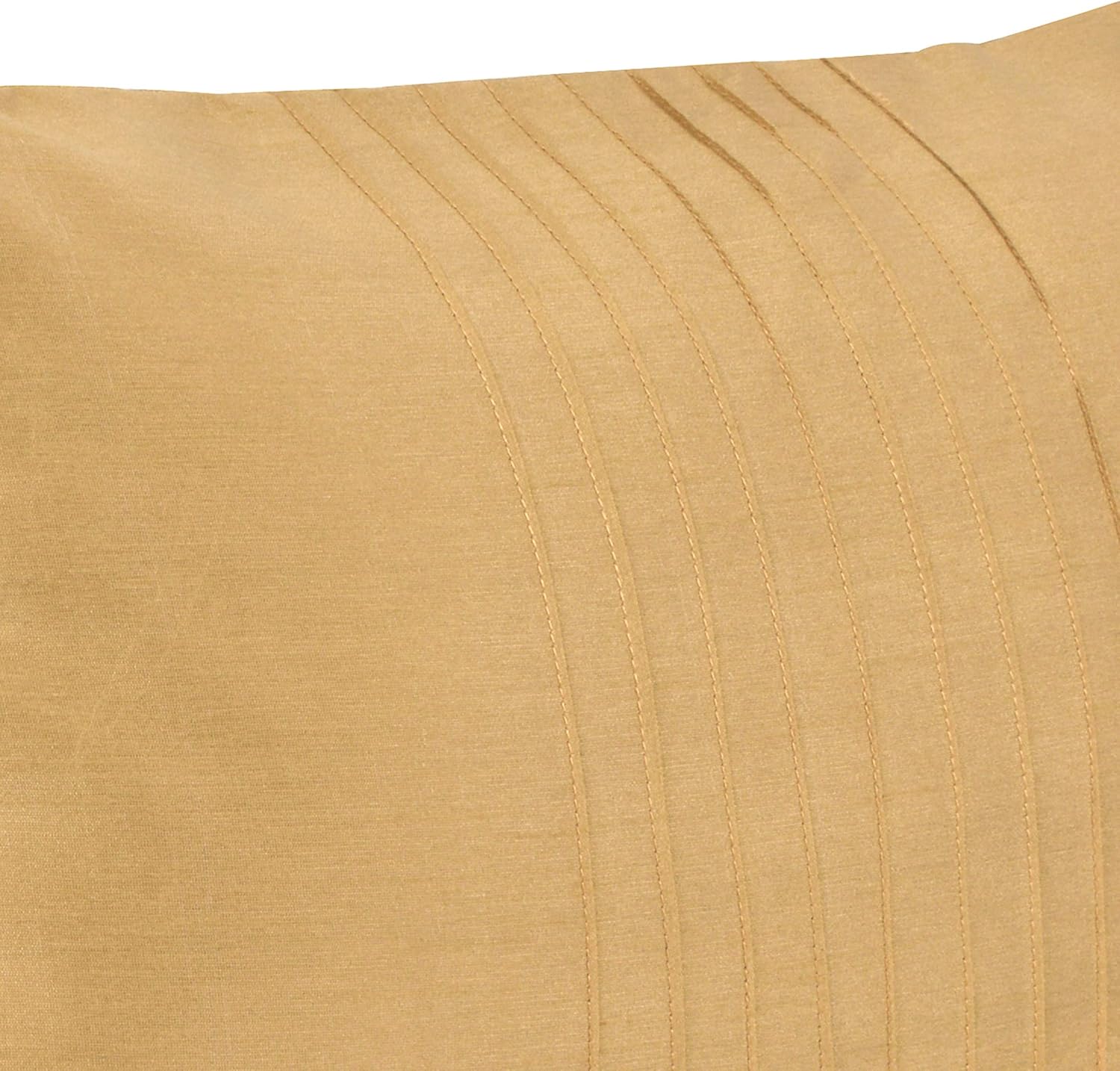 Juego de 2 fundas de almohada lumbar doradas con panel de pliegues de alfiler (12 x 18 pulgadas, dorado)