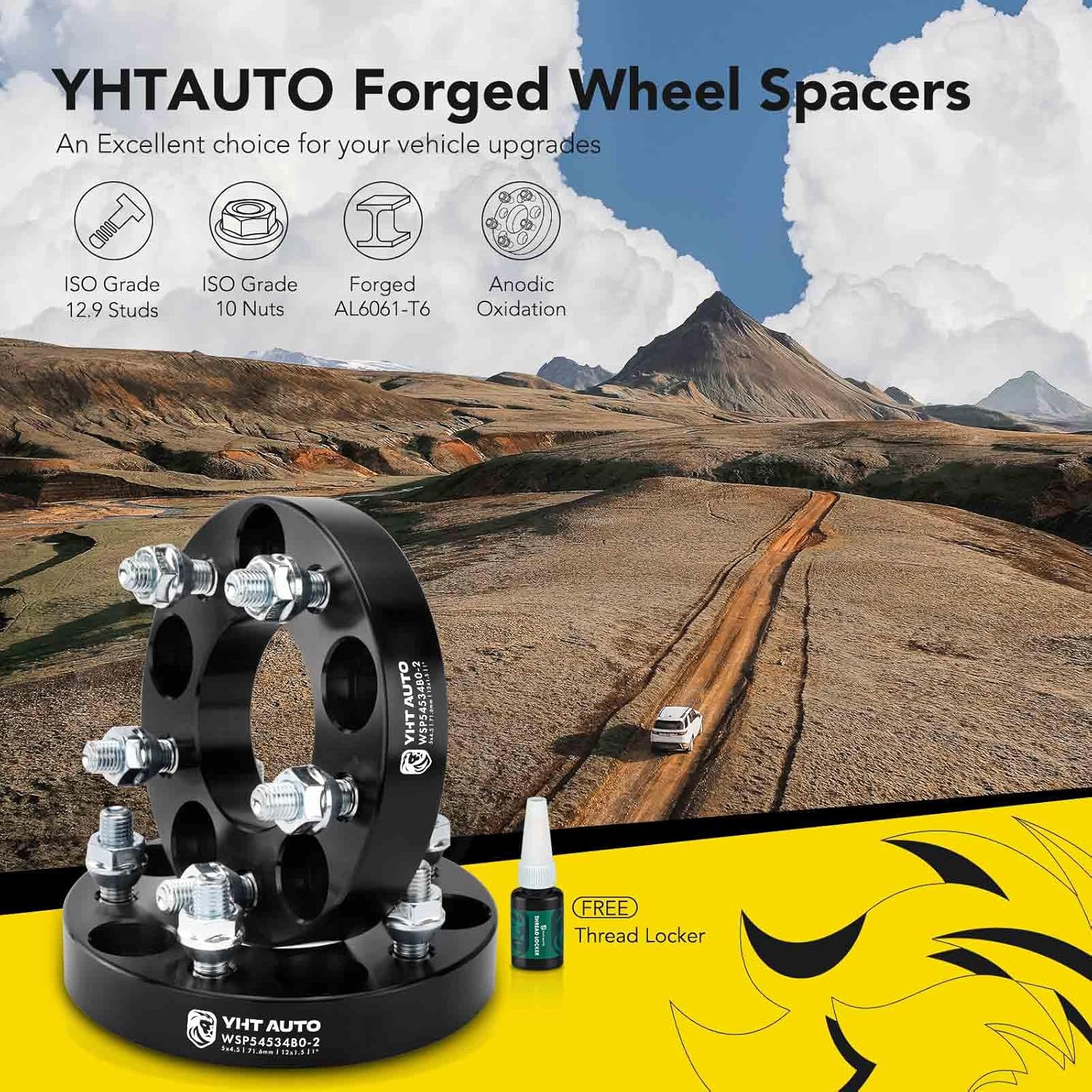YHTAUTO Espaciadores de rueda de 5 x 4.5 pulgadas de 1 pulgada para SJ ZJ WK KJ KK XJ YJ TJ JK JL Jeep Grand Cherokee, Wrangler, Cherokee, Chrysler,