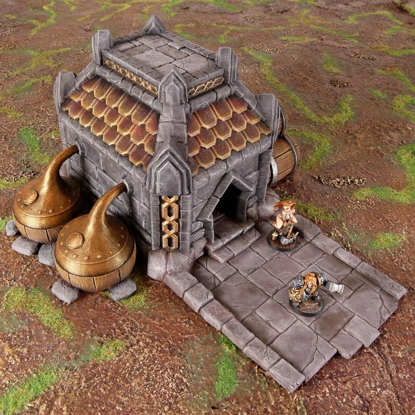 Dwarf Settler – Terreno de la casa de la cervecería, perfecto para juegos de rol de mesa con temática enana, juegos de guerra y juegos de mesa de
