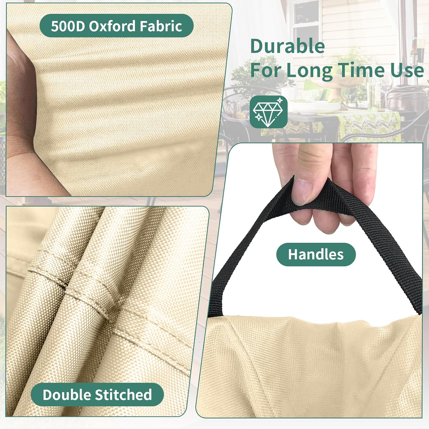 Funda impermeable para muebles de exterior, fundas para muebles de patio, funda modular resistente 500D para exteriores, protección para todo tipo
