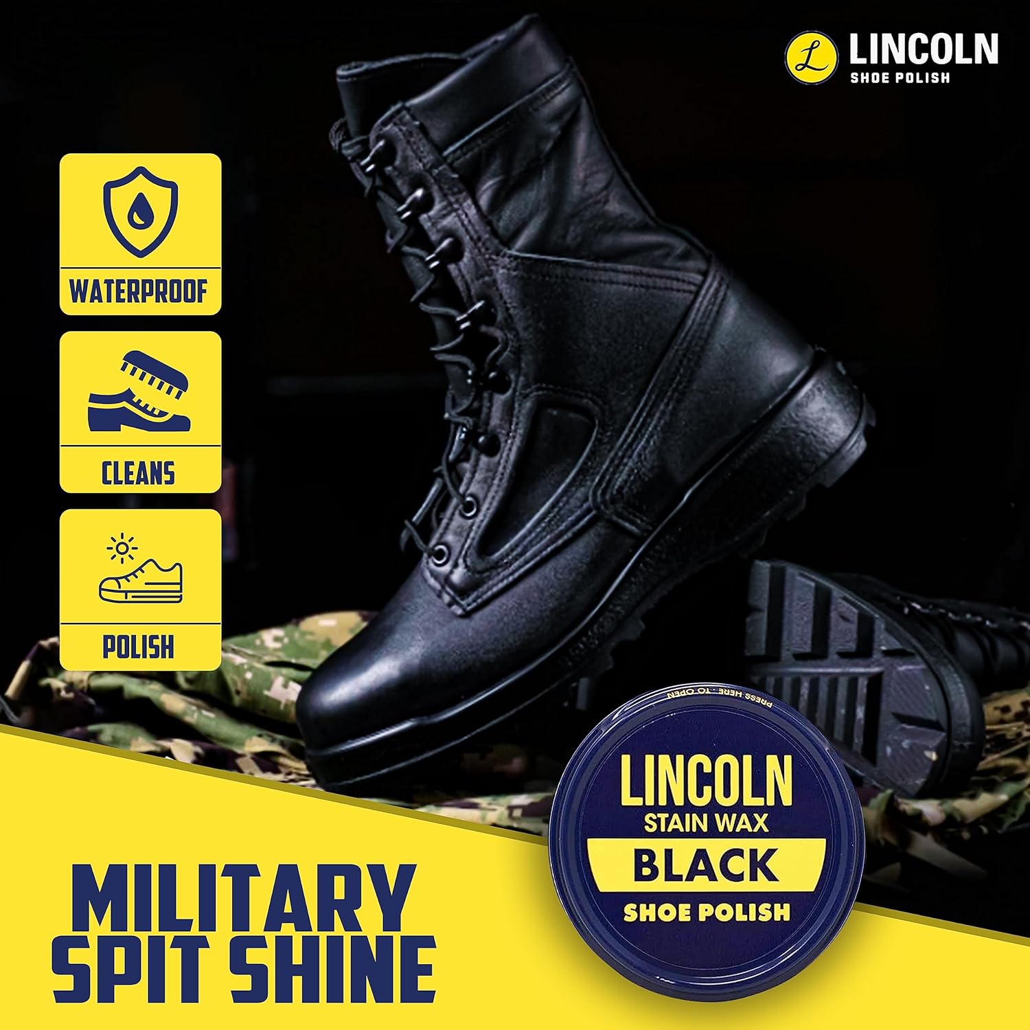 Lincoln Cera para pulir zapatos – 2-18 oz  Fabricado en Estados Unidos desde 1925