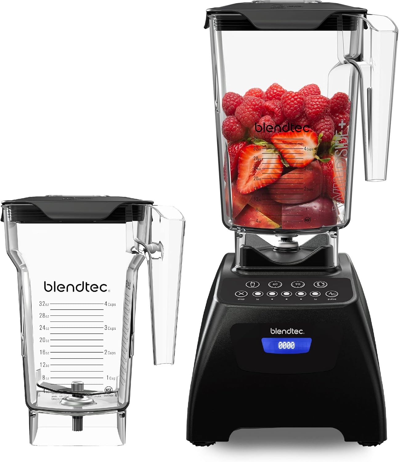 Licuadora Blendtec C575A2321A-AMAZON Classic 575 con jarras Wild Side+ y Four Side, Caribe, Negro