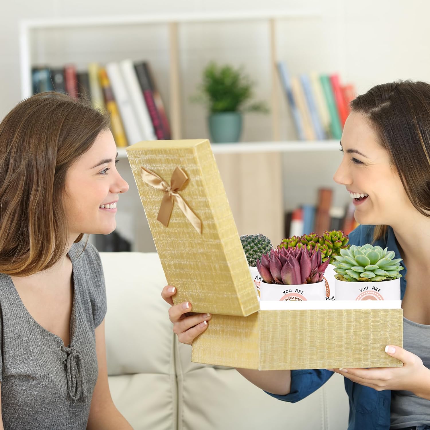 SAIWEILAI ONLINE 9 piezas de regalos de agradecimiento para empleados, profesores, enfermeras, macetas para suculentas de 3.15 pulgadas con drenaje,