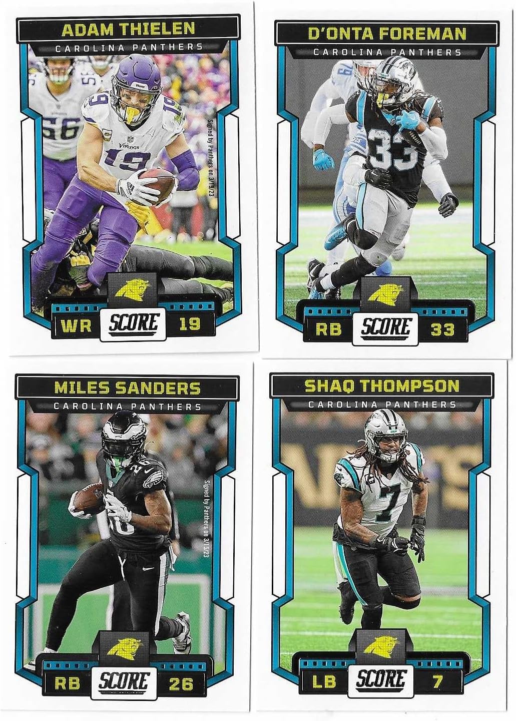 2023 Panini Score Football Carolina Panthers Team Set Gift Pack 2023 Score Team Plus Bonus Panthers Set 2010-2022