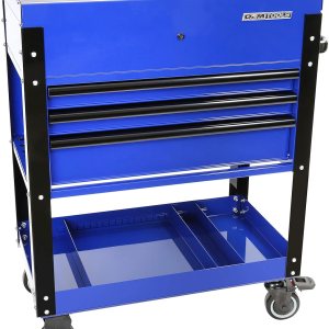 OEMTOOLS 24730 Carrito de herramientas deslizante de 3 cajones, caja de herramientas rodante con fuente de alimentación, compartimento superior OEMTOOLS 24730 Carrito de herramientas deslizante de 3 cajones, caja de herramientas rodante con fuente de alimentación, compartimento superior