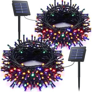 Guirnalda de 200 luces LED para exteriores, 72 pies, impermeable, IP65, luces solares de Navidad con 8 modos de luces colgantes exteriores para Guirnalda de 200 luces LED para exteriores, 72 pies, impermeable, IP65, luces solares de Navidad con 8 modos de luces colgantes exteriores para