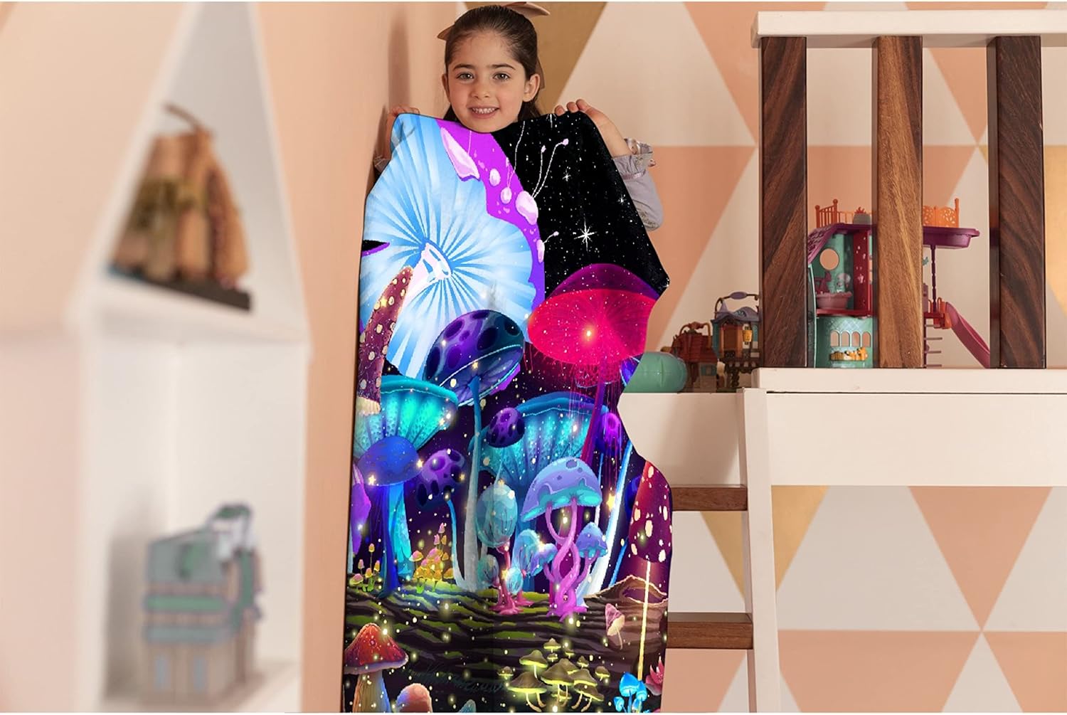 Manta de hongos, ultra suave, cálida y ligera, de franela de forro polar de microespecies de biología, traje para cama, sofá, viajes, decoración del
