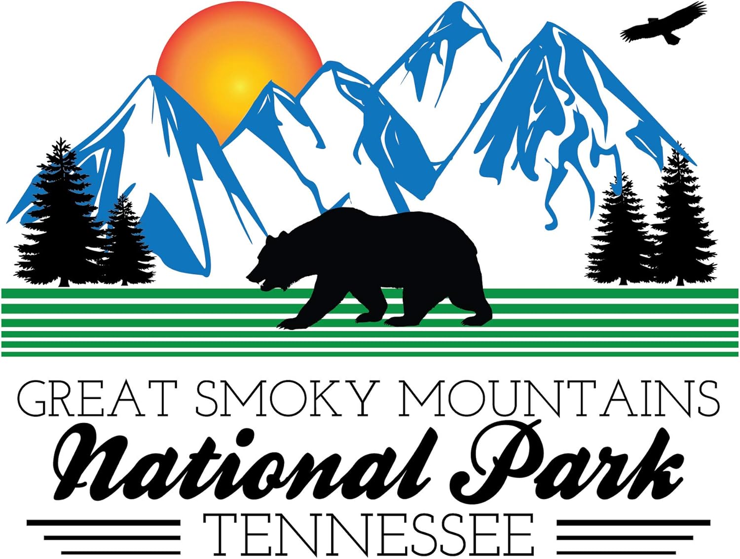 R and R Imports Great Smoky Mountains Gatlinburg Tennessee National Park Souvenir – Imán rectangular de 5 x 6 pulgadas