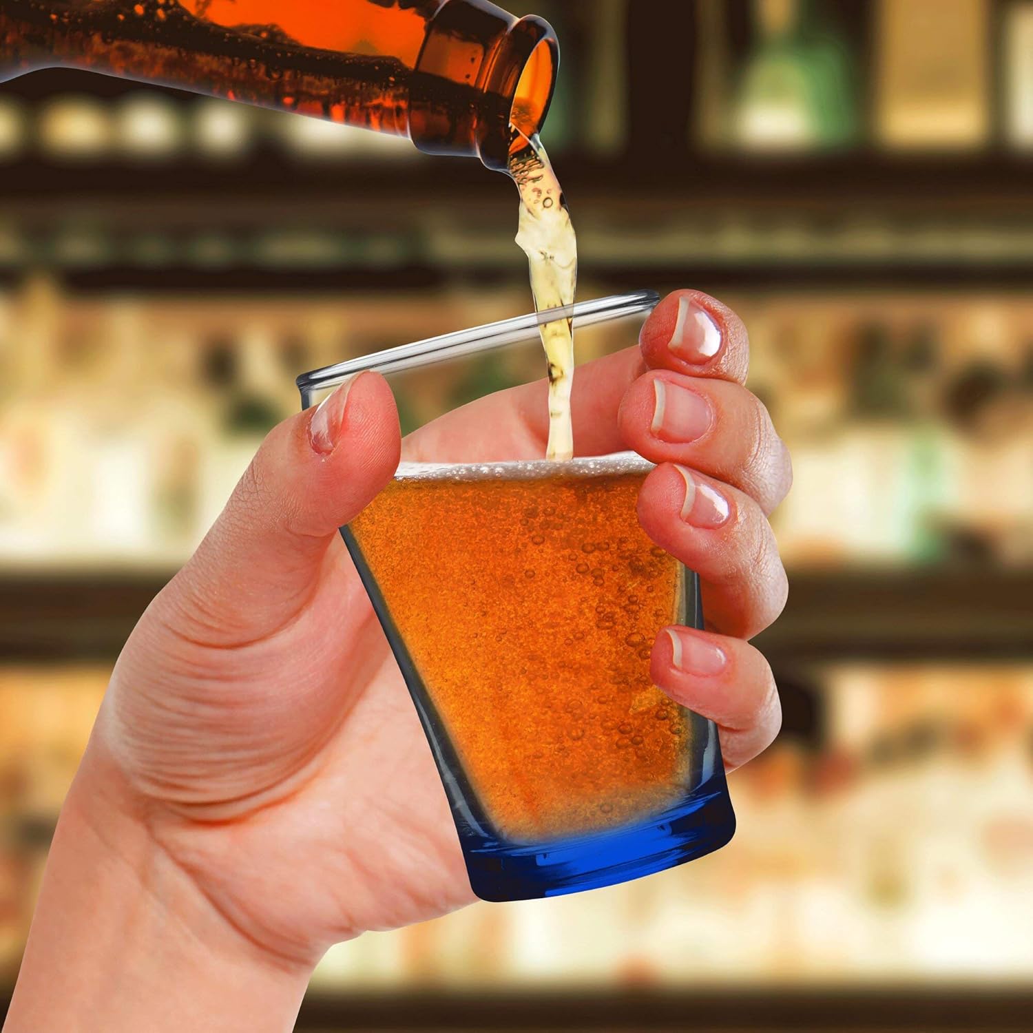 DISCOUNT PROMOS Juego de 10 vasos de chupito de 5.5 onzas, paquete a granel, ideal para bodas, fiestas, cumpleaños, eventos, color azul