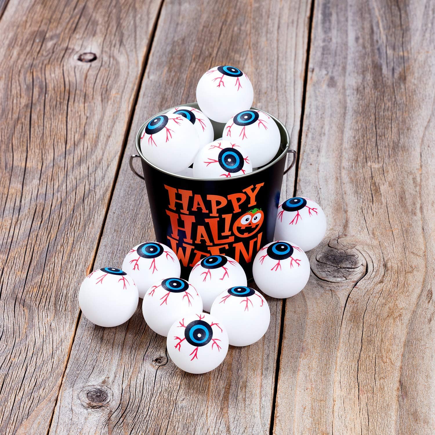 Boao 20 globos oculares de Halloween de plástico aterradores, globos oculares de esqueleto de Halloween, accesorios de terror para decoraciones de