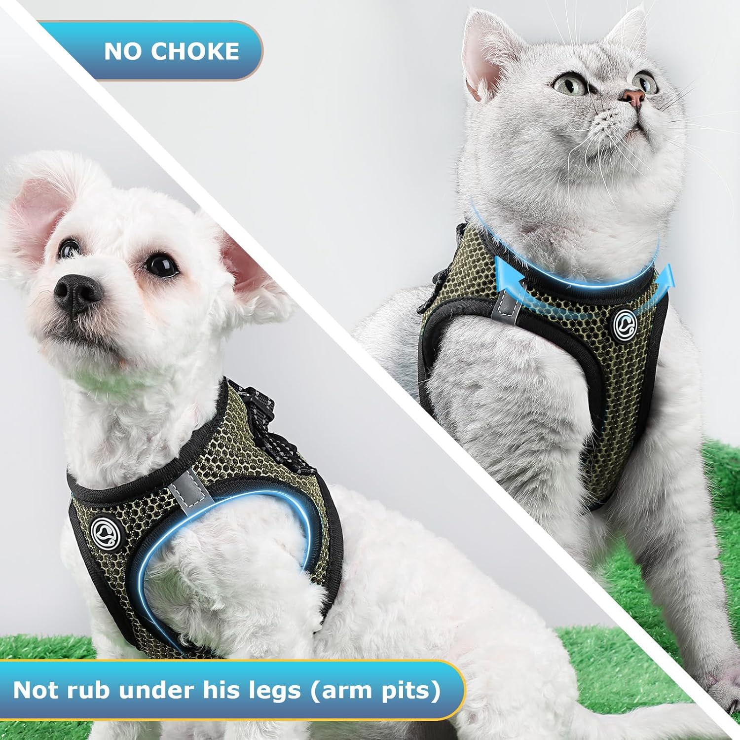 Step in – Arnés para perro pequeño (para perros de menos de 20 libras), arnés de malla de aire para perro, chaleco para cachorro y gato XXXS-L,