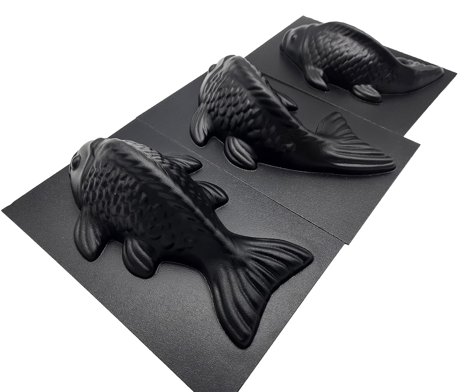 Molde de cemento 3D para peces, 3 piezas, plástico ABS de 0.079 in, moldes de plástico para hormigón, molde de acuario, moldes de cemento para