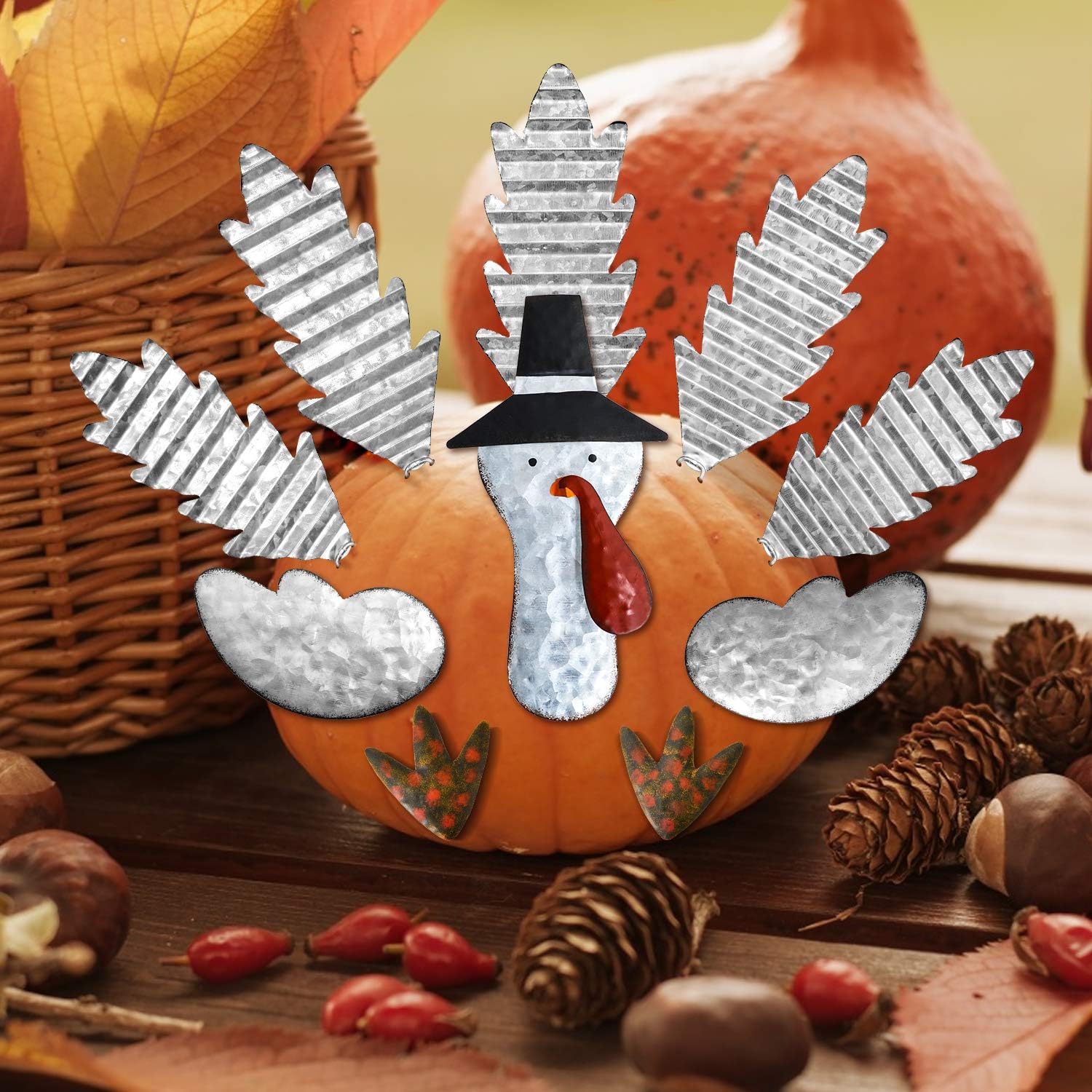 ALLADINBOX Kit de fabricación de pavo de calabaza de Acción de Gracias, kit de decoración de pavo, decoración de otoño y cosecha para Acción de
