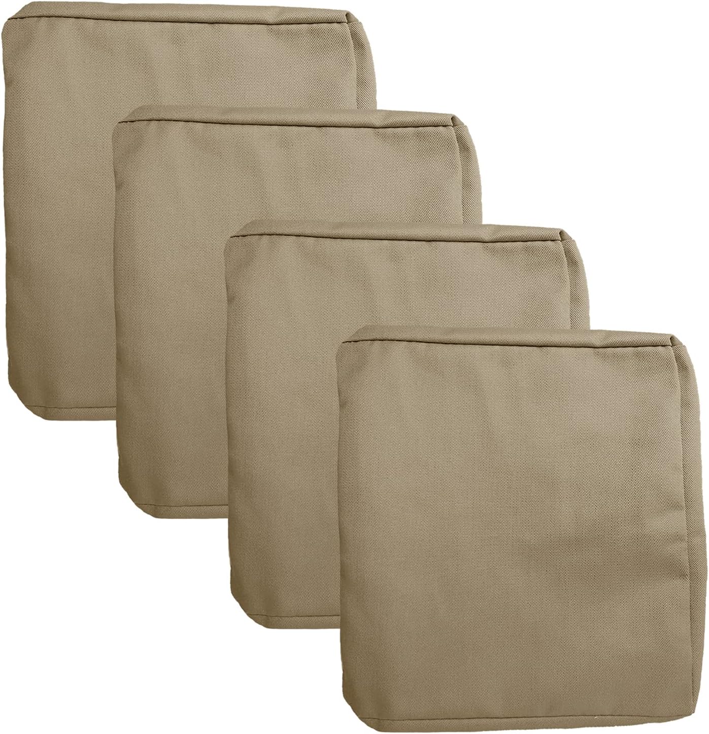 FLYMEI Fundas de cojín para patio, resistentes al agua, para exteriores, solo fundas de cojín para sofá de patio, 22 x 22 x 4 pulgadas, 4 fundas,