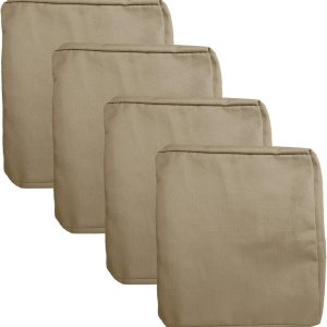 FLYMEI Fundas de cojín para patio, resistentes al agua, para exteriores, solo fundas de cojín para sofá de patio, 22 x 22 x 4 pulgadas, 4 fundas, FLYMEI Fundas de cojín para patio, resistentes al agua, para exteriores, solo fundas de cojín para sofá de patio, 22 x 22 x 4 pulgadas, 4 fundas,