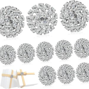 MAGICLULU Botones de hebilla de diamantes de imitación para tapicería Botones de diamantes de imitación 12 piezas Botones de ropa Botones a granel MAGICLULU Botones de hebilla de diamantes de imitación para tapicería Botones de diamantes de imitación 12 piezas Botones de ropa Botones a granel