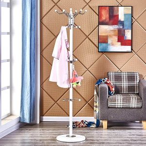 Perchero de metal independiente, percheros con 16 ganchos, base de mármol, perchero para sombrero, perchero de metal, para dormitorio, sala de Perchero de metal independiente, percheros con 16 ganchos, base de mármol, perchero para sombrero, perchero de metal, para dormitorio, sala de