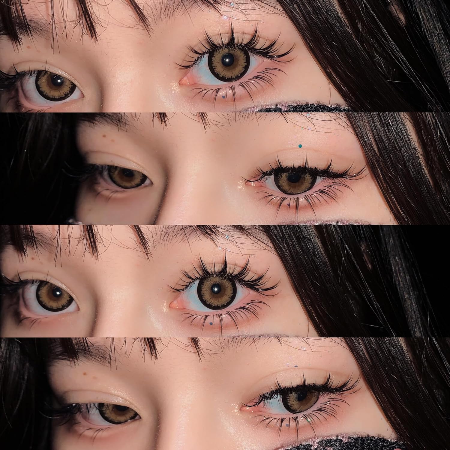 10 pares de pestañas de manga de aspecto natural de 0.631 pulgadas, estilo espigado, estilo japonés, anime cosplay, ojo de gato, extensión de