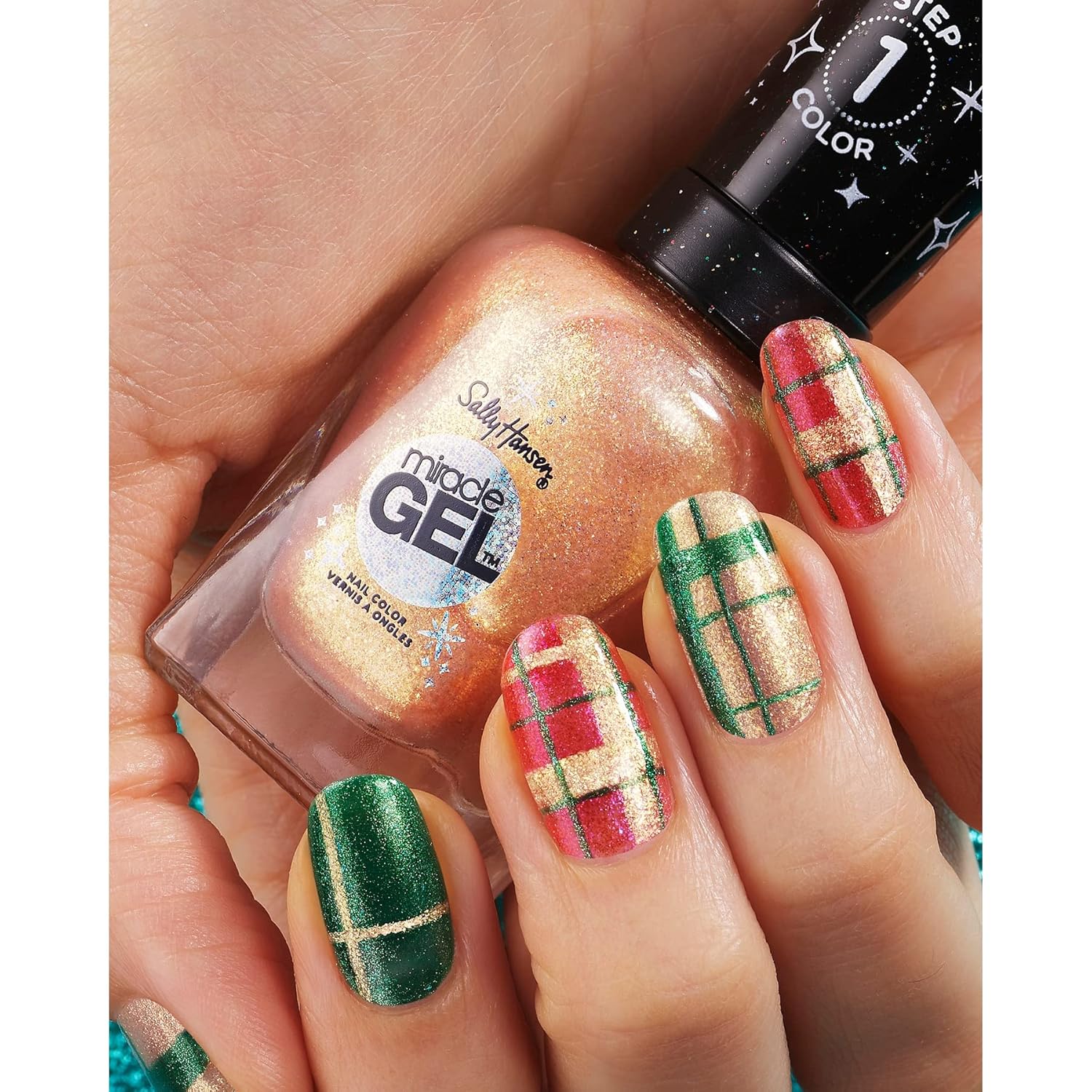 Sally Hansen Miracle Gel Merry and Bright Collection Shine Bright Like a Menorah – 0.5 fl oz