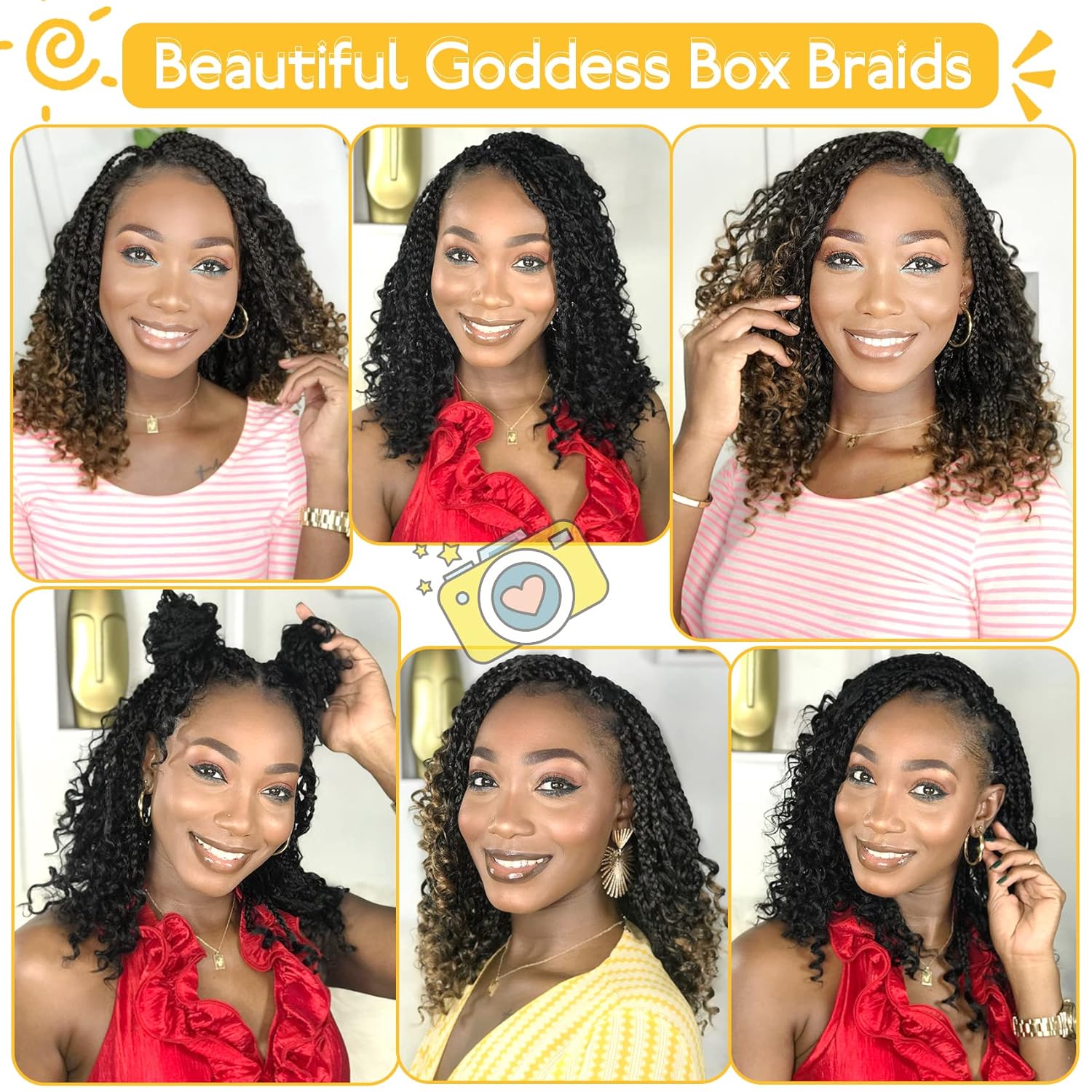 Fulcrum Goddess Box – Trenzas de ganchillo de 10 pulgadas, paquete de 9 paquetes de trenzas de ganchillo para mujeres negras, trenzas de ganchillo