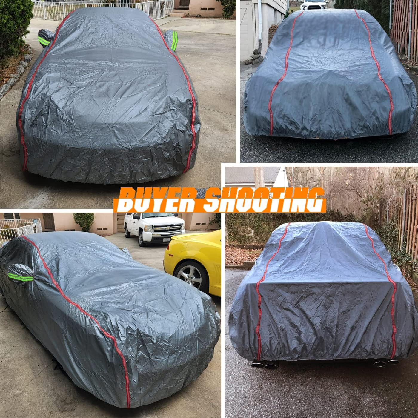 QUYDDC Nuevo material transpirable, cubierta impermeable para automóvil, cerraduras y puertas con cremallera, protector solar, impermeable,