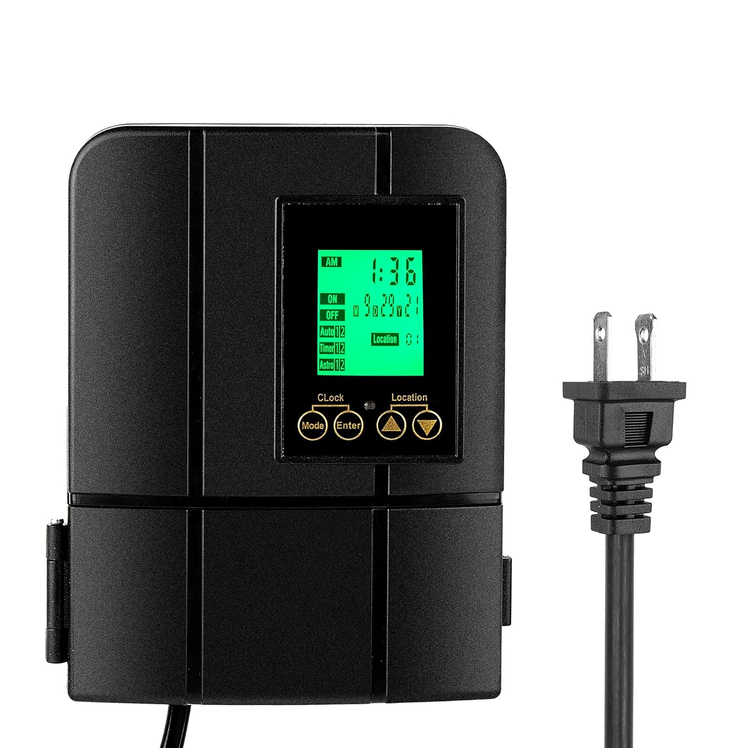 Transformador de iluminación de paisaje de núcleo toroidal de 120 W con temporizador y sensor, 120 V CA a 12 V CA, transformador de luz de bajo
