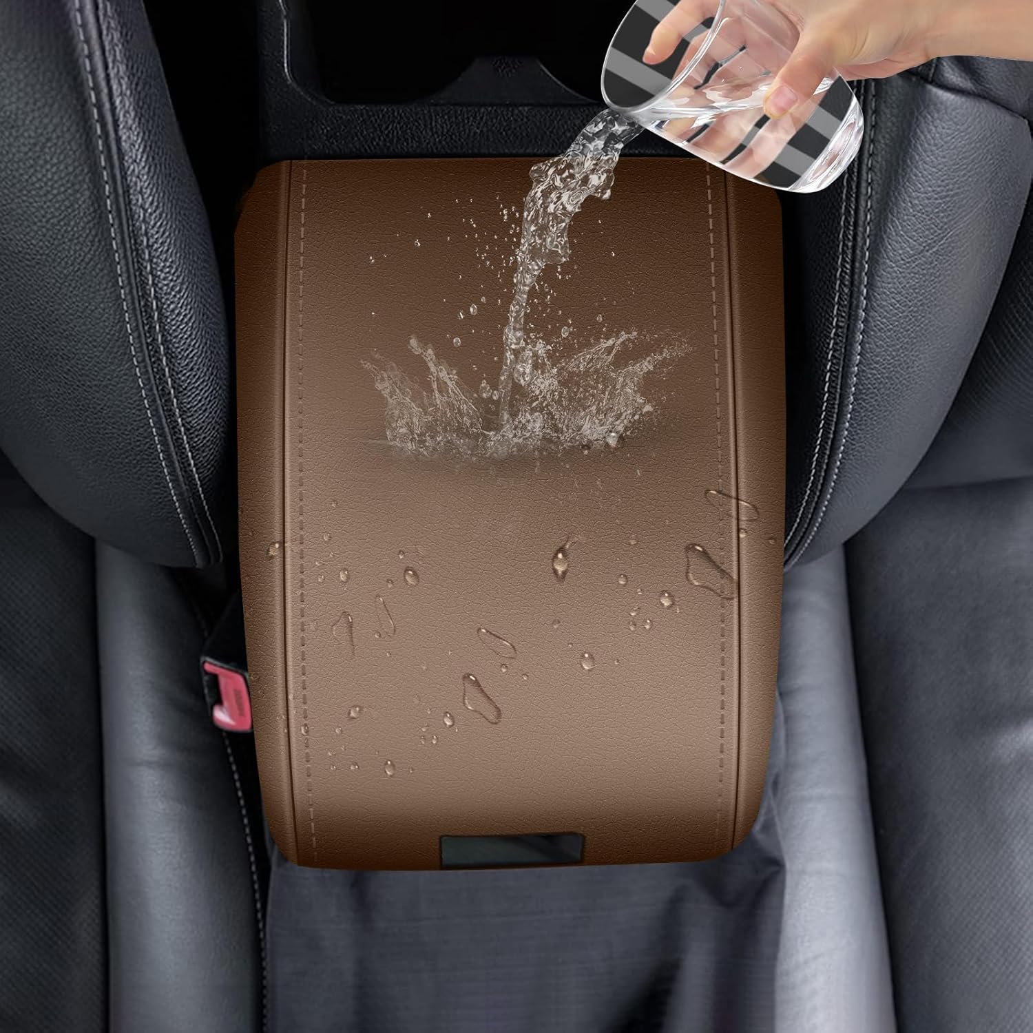 AOMSAZTO – Fundas para reposabrazos para Toyota Tacoma 2016-2023, color marrón