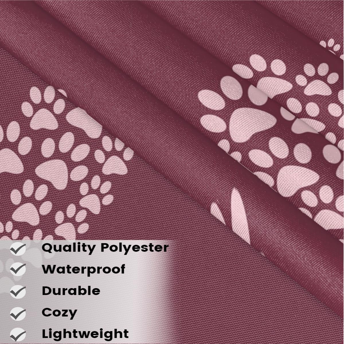 bisibuy 3 Pocket Waist Apron, Pack of 3, Heart Dog Paw Server Short Apron for Men Women, Kitchen, Restaurant, Cafe Delantales De Mesera Para Mujer