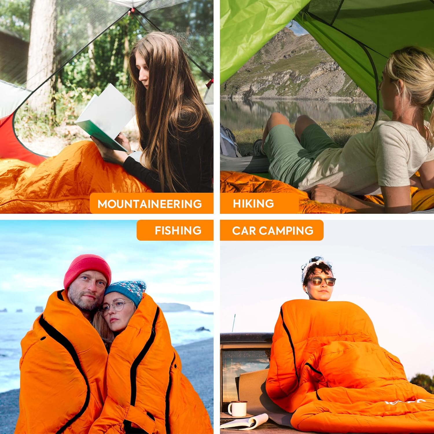 ICECO Sacos de dormir para adultos para clima frío, saco de dormir extra grande para campamento, saco de dormir XL grande y alto, ideal para hombres